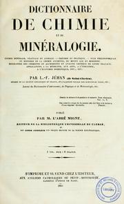 Cover of Dictionnaire de chimie et de minéralogie ... by Louis-François Jéhan
