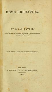 Cover of Home education by Isaac Taylor