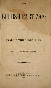 Front cover of The British partizan by Mary Elizabeth Moragne Davis