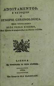 Front cover of Additamentos, e retoques à synopse chronologica by João Pedro Ribeiro