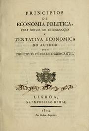 Cover of Principios de economia politica, para servir de introducção á tentativa economica, do author dos Principios de direito mercantil by Cairu, José da Silva Lisboa Visconde de