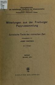 Front cover of Juristische Texte der römischen Zeit by Josef Partsch