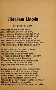 Front cover of Life of Abraham Lincoln by Benjamin Jesse Gunn