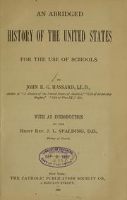 Front cover of An abridged history of the United States, for the use of schools by John R. G. Hassard