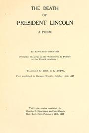 Front cover of The death of President Lincoln by Édouard Grenier
