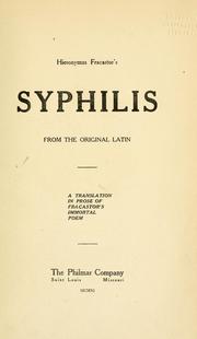 Front cover of Syphilis by Girolamo Fracastoro