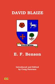 Cover of David Blaize by E. F. Benson