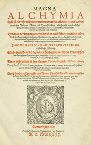 Front cover of Magna alchymia by Leonhard Thurneisser zum Thurn