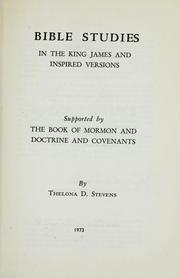 Front cover of Bible studies in the King James and inspired versions by Thelona D. Stevens