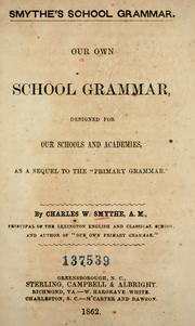 Front cover of Our own school grammar by Smythe, Charles W.
