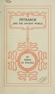 Front cover of Pétrarque et l'humanisme by Pierre de Nolhac