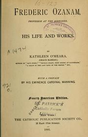 Front cover of Frederic Ozanam, professor at the Sorbonne by Kathleen O'Meara