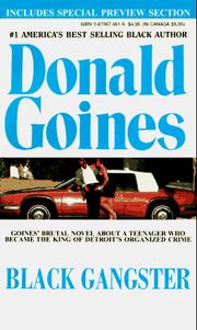 Front cover of Black Gangster by Donald Goines