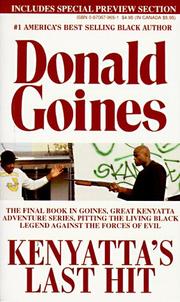 Front cover of Kenyatta's Last Hit by Donald Goines
