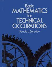 Cover of Basic mathematics for technical occupations by Ronald Bohuslov