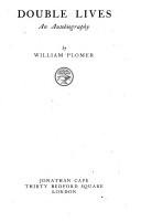 Cover of Double lives by William Plomer