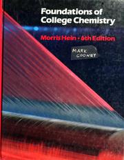 Front cover of Foundations of college chemistry by Morris Hein