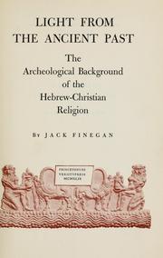 Cover of Light from the ancient past by Jack Finegan