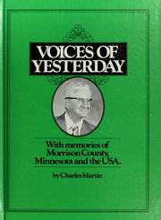 Front cover of Voices of yesterday by Charles Martin