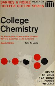 Cover of First-year college chemistry by John Roberts Lewis