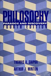 Cover of Philosophy by Thomas A. Shipka