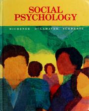 Front cover of Social psychology by H. Andrew Michener