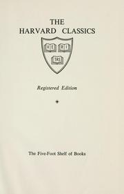Front cover of The Harvard classics by Charles William Eliot