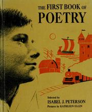 Front cover of The first book of poetry by Isabel J. Peterson