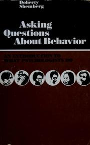 Cover of Asking questions about behavior by Michael E. Doherty