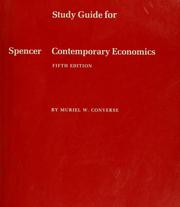 Cover of Study guide for Spencer, Contemporary economics by Muriel W Converse