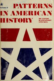 Cover of Patterns in American history by Alexander DeConde