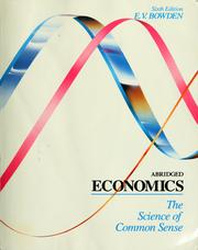 Cover of Abridged economics by Elbert V. Bowden