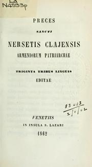 Cover of Preces triginta tribus linguis editae by Nerses Shnorhali, Saint