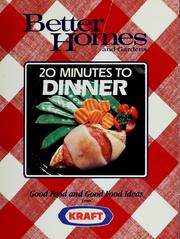 Front cover of Better homes and gardens 20 minutes to dinner by Mary Jo Plutt