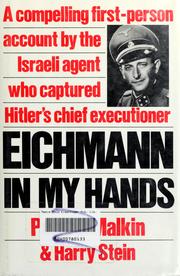 Cover of Eichmann In My Hands by Peter Z. Malkin