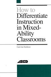 Front cover of How to differentiate instruction in mixed-ability classrooms by Carol A. Tomlinson