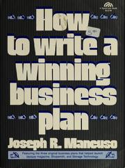 Cover of How to Write a Winning Business Plan by Joseph Mancuso