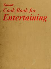 Cover of Sunset cook book for entertaining by Unknown