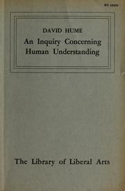Front cover of An inquiry concerning the principles of morals by David Hume