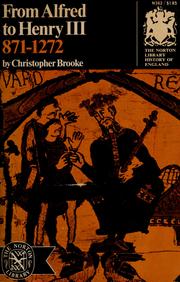 Cover of From Alfred to Henry III, 871-1272 by Christopher Nugent Lawrence Brooke
