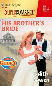 Front cover of His brother's bride by Judith Bowen