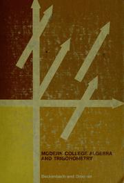 Cover of Modern college algebra and trigonometry by Edwin F. Beckenbach
