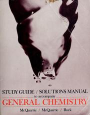 Cover of Study guide/solutions manual to accompany General chemistry by Carole H. McQuarrie