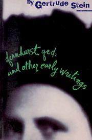 Front cover of Fernhurst, Q.E.D., and other early writings by Gertrude Stein