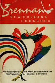 Front cover of Brennan's New Orleans cookbook by Hermann B. Deutsch