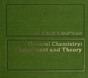 Cover of General chemistry: experiment and theory by Richard H. Eastman