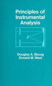 Front cover of Principles of instrumental analysis by Douglas Arvid Skoog