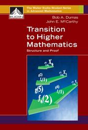 Cover of Transition to higher mathematics by Bob A. Dumas