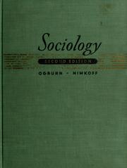 Cover of Sociology by William Fielding Ogburn