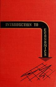 Front cover of Introduction to economics by Theodore Morgan